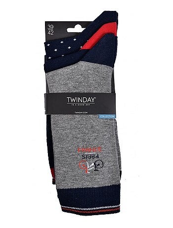 Meias Homem TWINDAY - Pack de 6