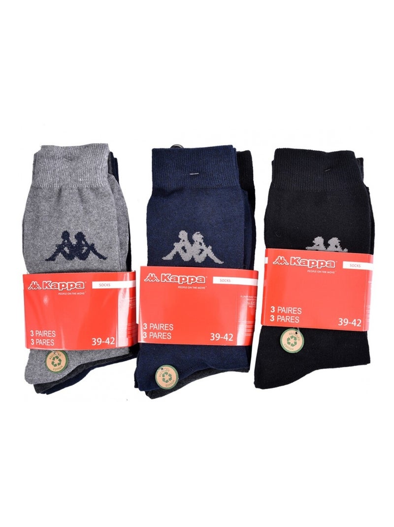 Meias Homem VILLE KAPPA - Pack de 9 Preto Multicolorido Cinza - Kiabi