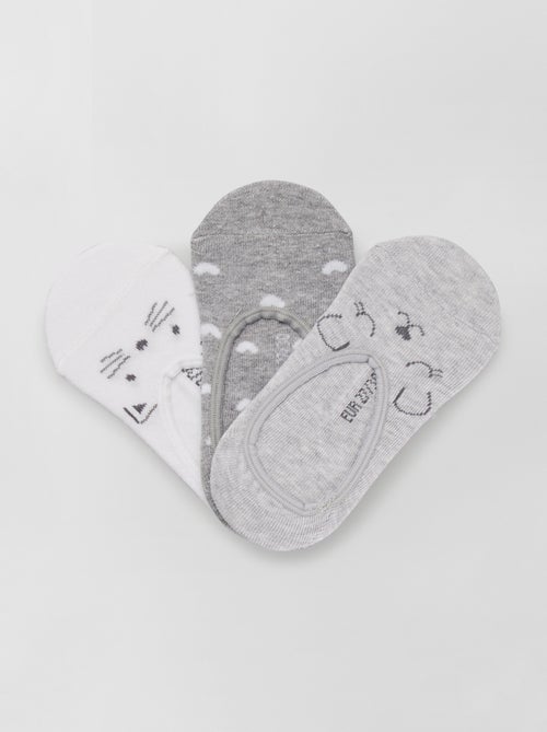 Meias invisíveis estampadas - Kiabi
