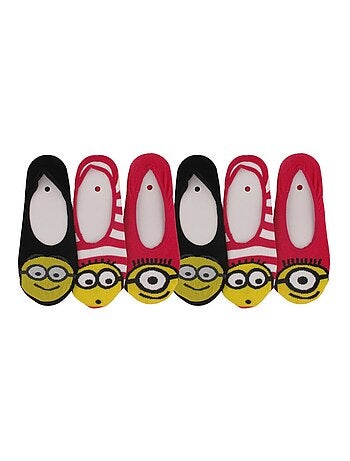 Meias Invisíveis Mulher Les Minions Pack de 6