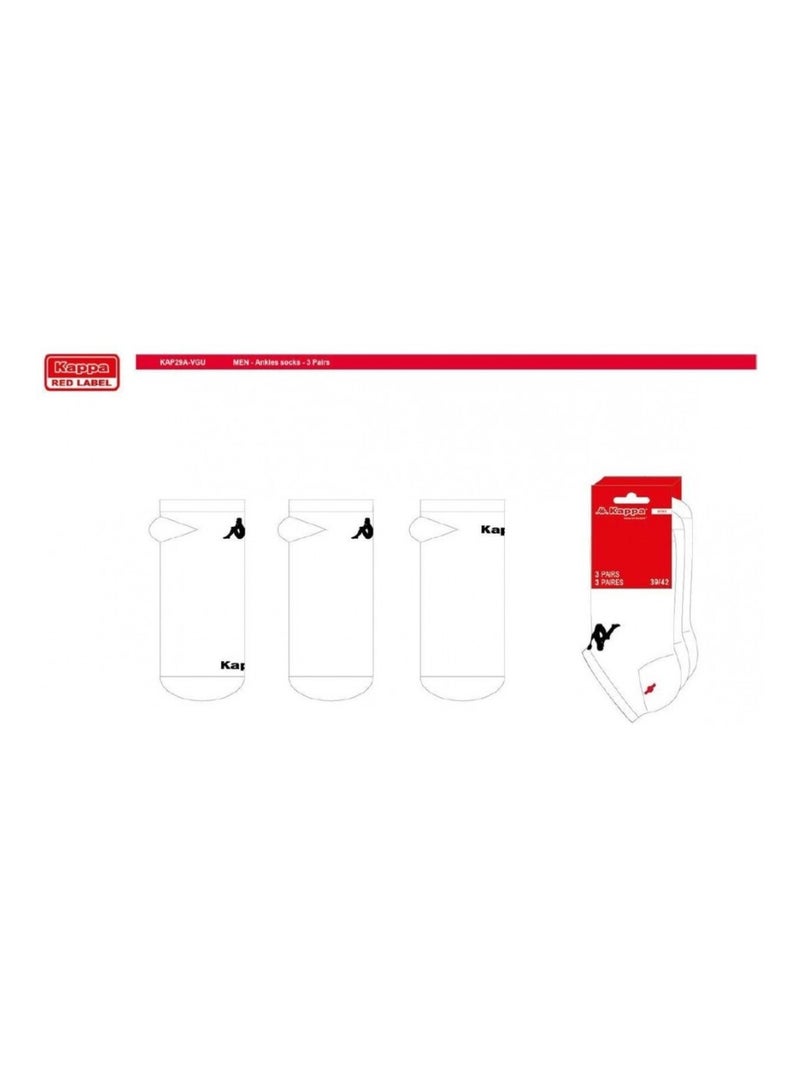 Meias KAPPA SNEAKER - Pack de 6 Branco - Kiabi