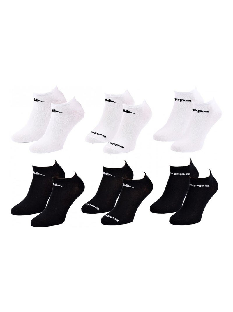 Meias KAPPA SNEAKER - Pack de 6 Branco Preto - Kiabi