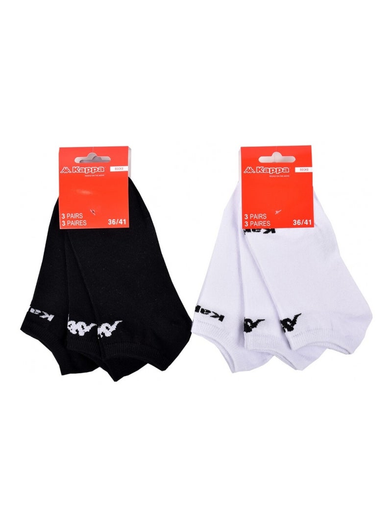 Meias KAPPA SNEAKER - Pack de 6 Branco Preto - Kiabi