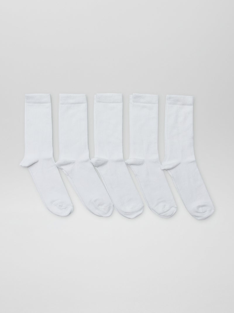 Meias lisas Branco - Kiabi