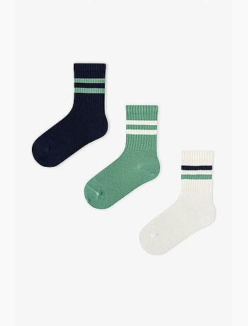 Meias longas de menino greeny às riscas, par penti
