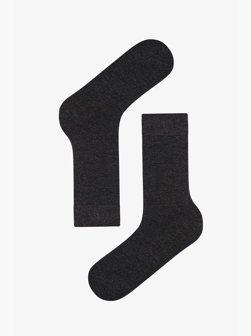 Meias masculinas de bambu, pack de 2 penti Cinza-preto - Kiabi