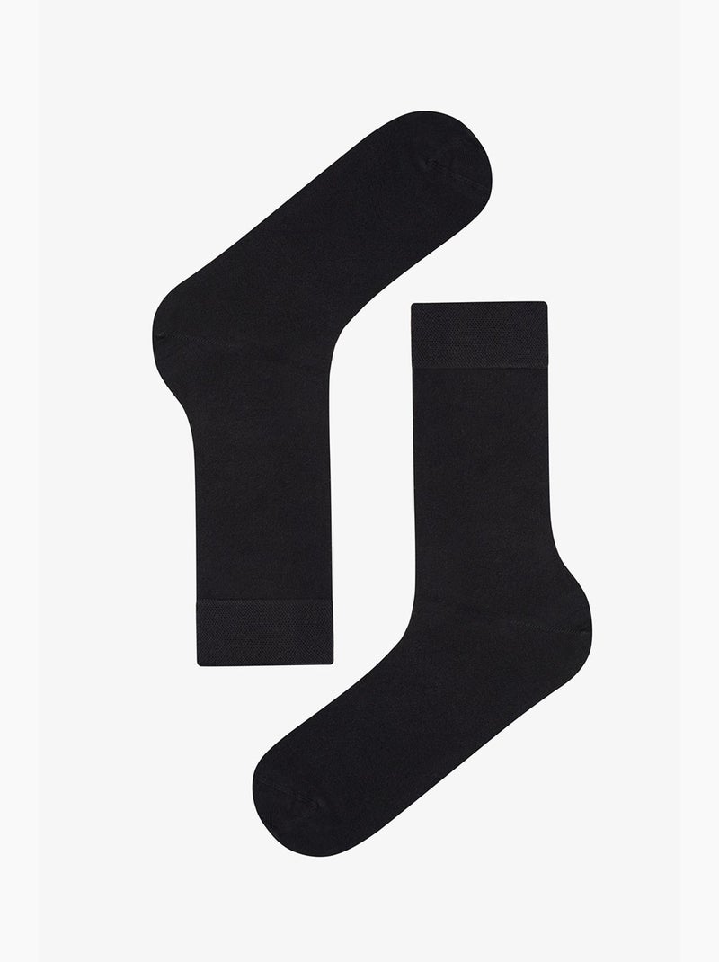 Meias masculinas de bambu, pack de 2 penti Cinza-preto - Kiabi