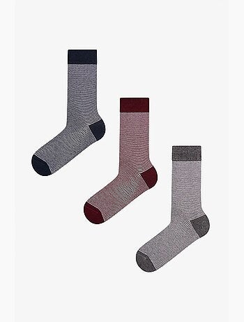 Meias masculinas earth neutral às riscas, pack de 2 penti