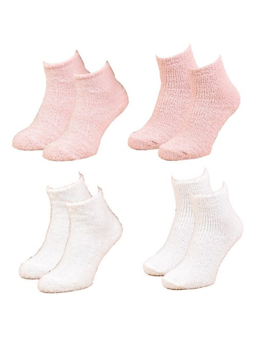Meias Mulher Casa Socks Toque Suave - Pack de 4 - Kiabi