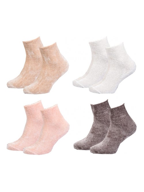 Meias Mulher Casa Socks Toque Suave - Pack de 4 - Kiabi