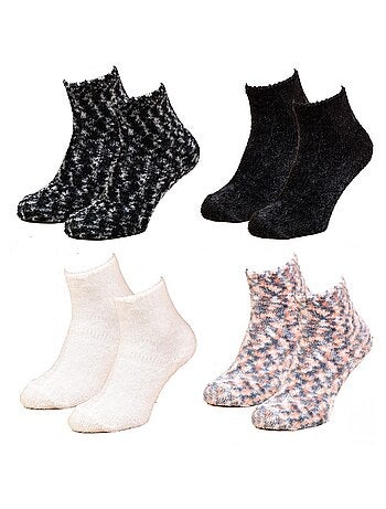 Meias Mulher Casa Socks Toque Suave - Pack de 4