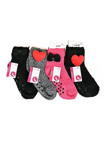 Meias Mulher Casa Socks Toque Suave - Pack de 4