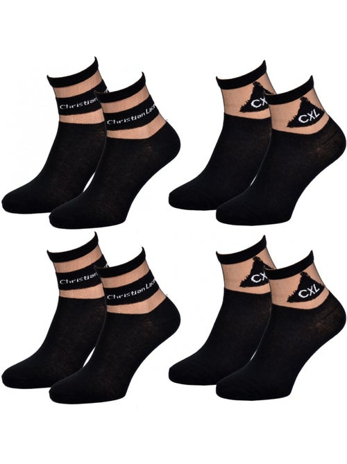 Meias Mulher CXL By LACROIX Qualidade e Conforto - Pack de 4 - Kiabi Meias Mulher CXL By LACROIX Qualidade e Conforto - Pack de 4 - Kiabi