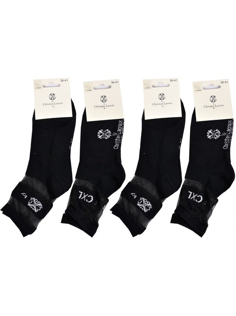 Meias Mulher CXL By LACROIX Qualidade e Conforto - Pack de 4 Multicolorido - Kiabi