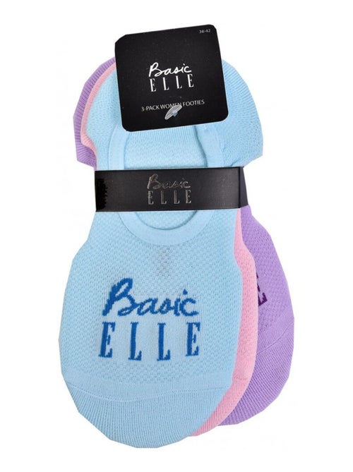 Meias Mulher ELLE Basic - Pack de 3 - Kiabi Meias Mulher ELLE Basic - Pack de 3 - Kiabi