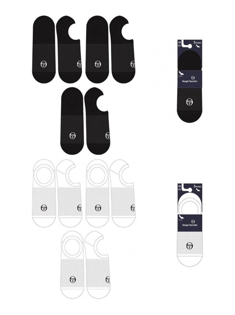 Meias mulher footies sergio tacchini - pack de 12 Multicolorido - Kiabi