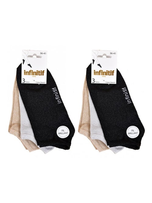 Meias Mulher INFINITIF - Pack de 6 - Kiabi Meias Mulher INFINITIF - Pack de 6 - Kiabi