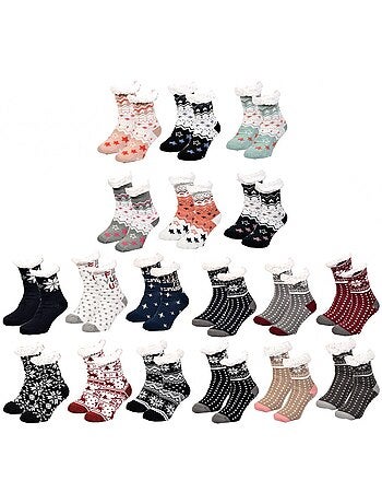 Meias Mulher Interior Térmicas Antiderrapantes - Pack de 3