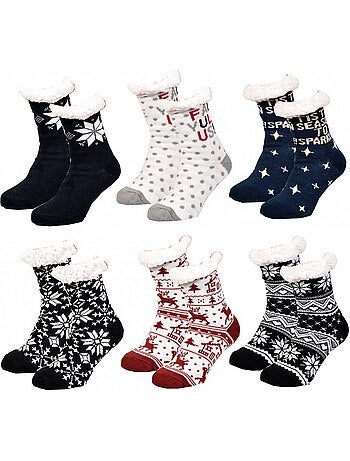 Meias Mulher Interior Térmicas Antiderrapantes - Pack de 3
