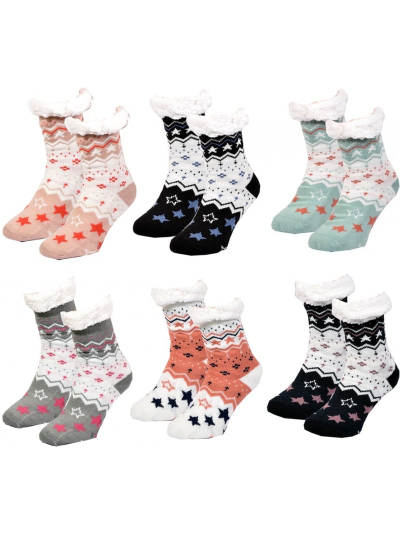 Meias Mulher Interior Térmicas Antiderrapantes - Pack de 3 Multicolorido - Kiabi