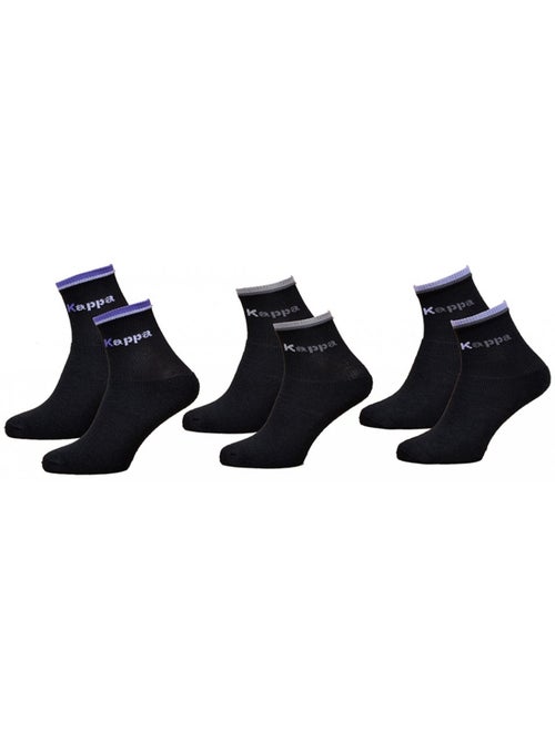 Meias Mulher KAPPA Modelo Ténis - Pack de 3 - Kiabi Meias Mulher KAPPA Modelo Ténis - Pack de 3 - Kiabi