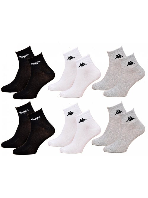 Meias Mulher KAPPA QUARTER - Pack de 6 - Kiabi Meias Mulher KAPPA QUARTER - Pack de 6 - Kiabi