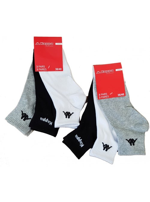 Meias Mulher KAPPA QUARTER - Pack de 6 - Kiabi Meias Mulher KAPPA QUARTER - Pack de 6 - Kiabi