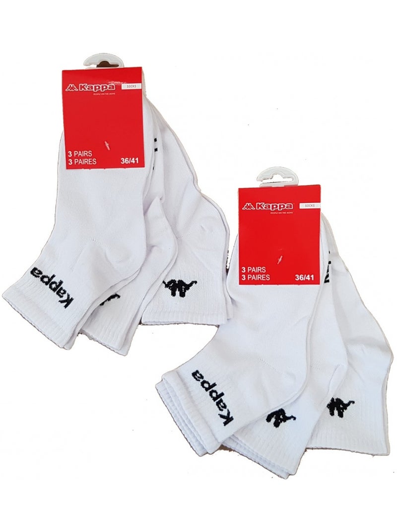 Meias Mulher KAPPA QUARTER - Pack de 6 Multicolorido - Kiabi