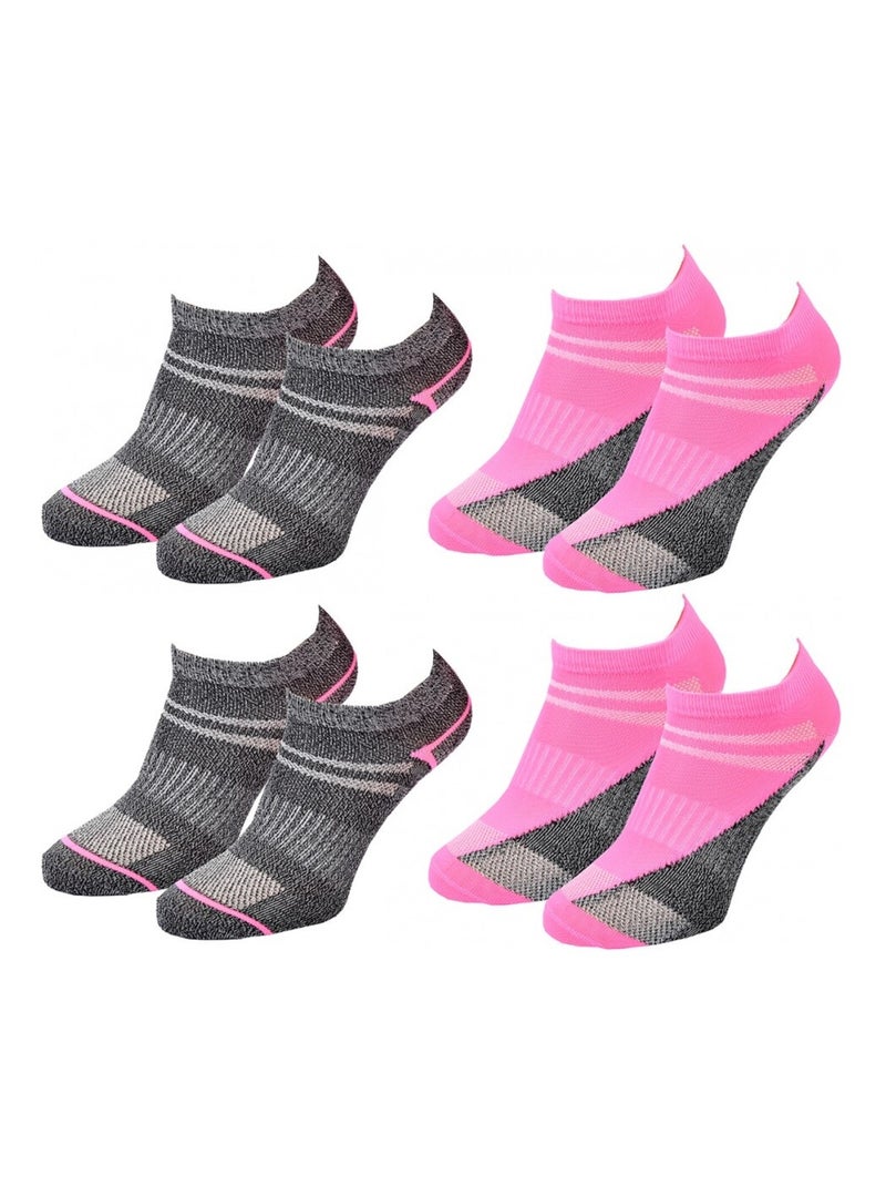 Meias Mulher LOTTO - Pack de 4 Cinza-rosa - Kiabi