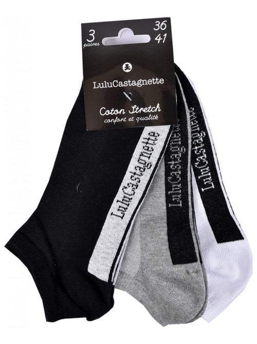 Meias mulher LULU CASTAGNETTE - Pack de 3 - Kiabi Meias mulher LULU CASTAGNETTE - Pack de 3 - Kiabi