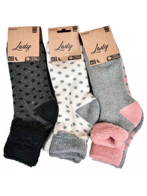 Meias Mulher Meia Estação Calor e Conforto - Pack de 6 - Kiabi Meias Mulher Meia Estação Calor e Conforto - Pack de 6 - Kiabi
