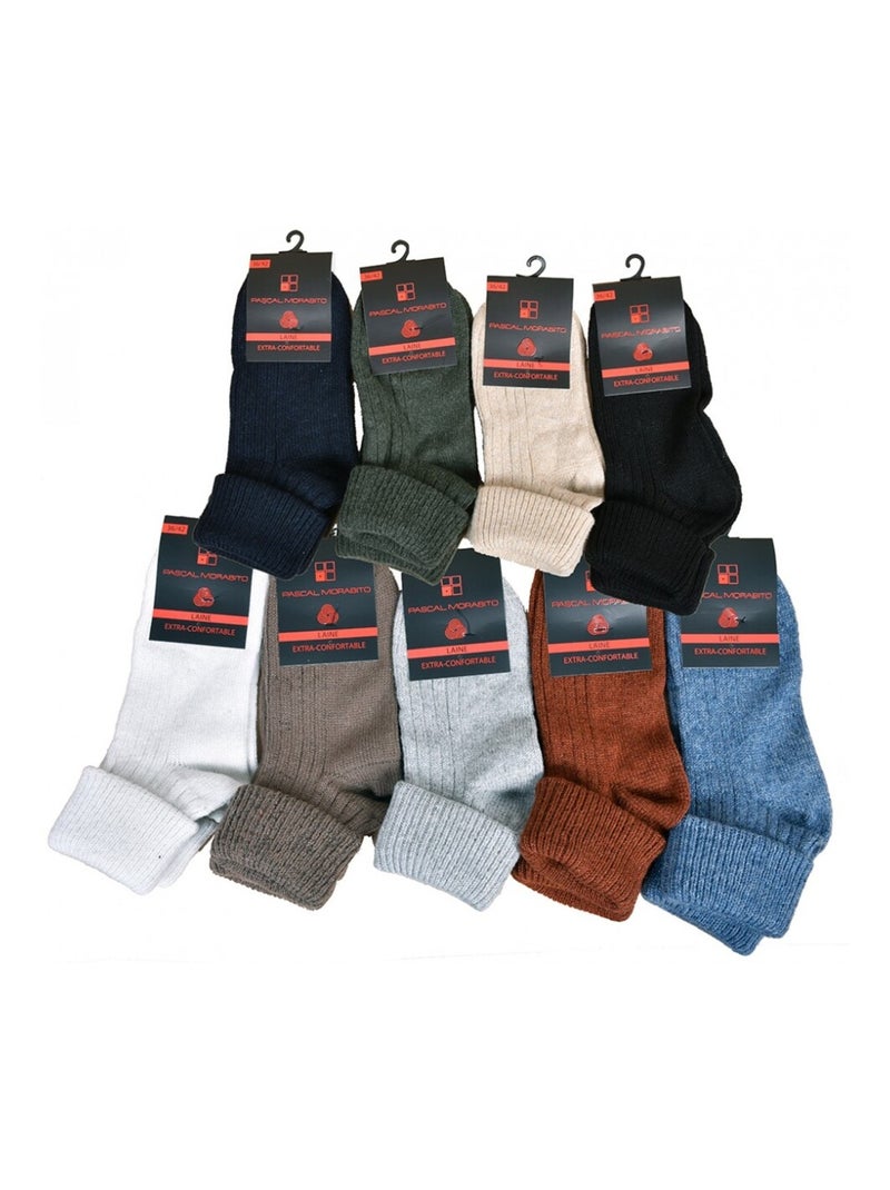 Meias Mulher Meia Estação Calor e Conforto - Pack de 9 Multicolorido - Kiabi