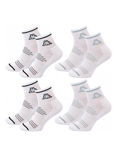 Meias Mulher QUARTER KAPPA - Pack de 4 - Kiabi Meias Mulher QUARTER KAPPA - Pack de 4 - Kiabi