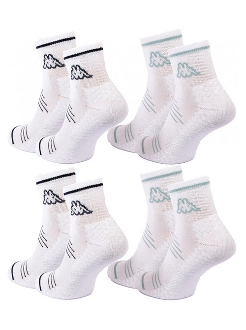 Meias Mulher QUARTER KAPPA - Pack de 4 - Kiabi Meias Mulher QUARTER KAPPA - Pack de 4 - Kiabi