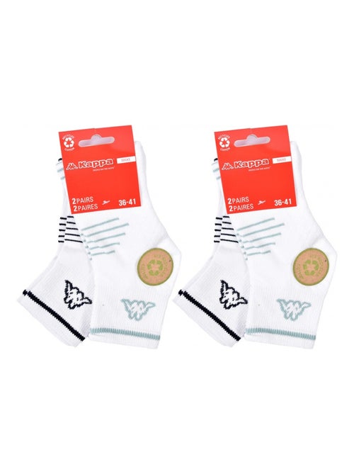 Meias Mulher QUARTER KAPPA - Pack de 4 - Kiabi Meias Mulher QUARTER KAPPA - Pack de 4 - Kiabi