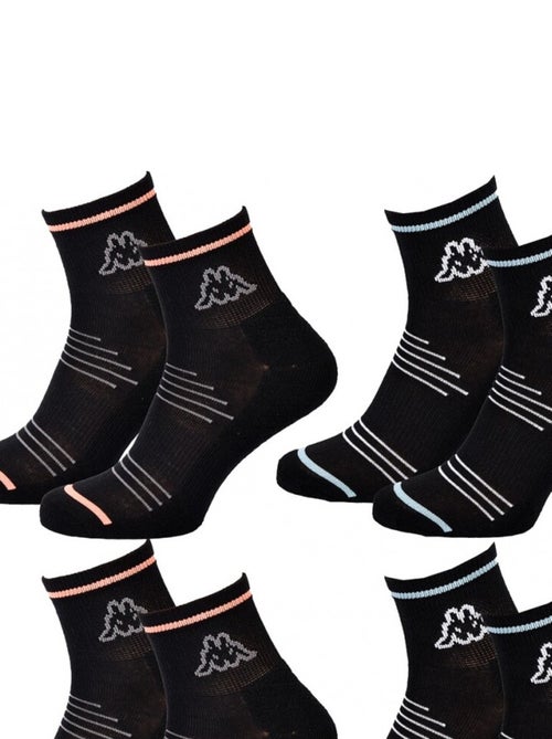 Meias Mulher QUARTER KAPPA - Pack de 4 - Kiabi Meias Mulher QUARTER KAPPA - Pack de 4 - Kiabi