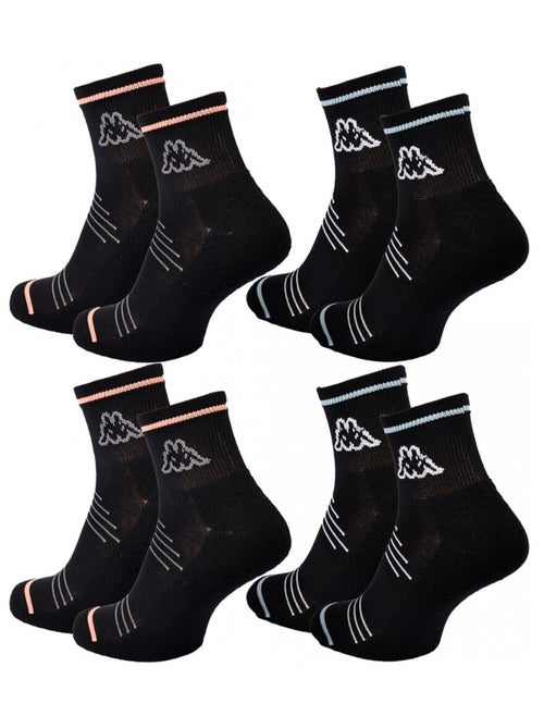 Meias Mulher QUARTER KAPPA - Pack de 4 - Kiabi Meias Mulher QUARTER KAPPA - Pack de 4 - Kiabi
