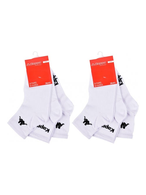 Meias Mulher QUARTER KAPPA - Pack de 6 - Kiabi Meias Mulher QUARTER KAPPA - Pack de 6 - Kiabi