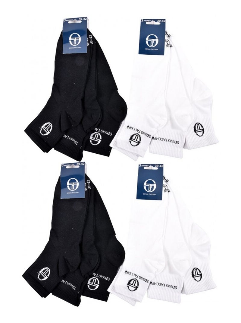 Meias mulher quarter sergio tacchini - pack de 12 Multicolorido - Kiabi