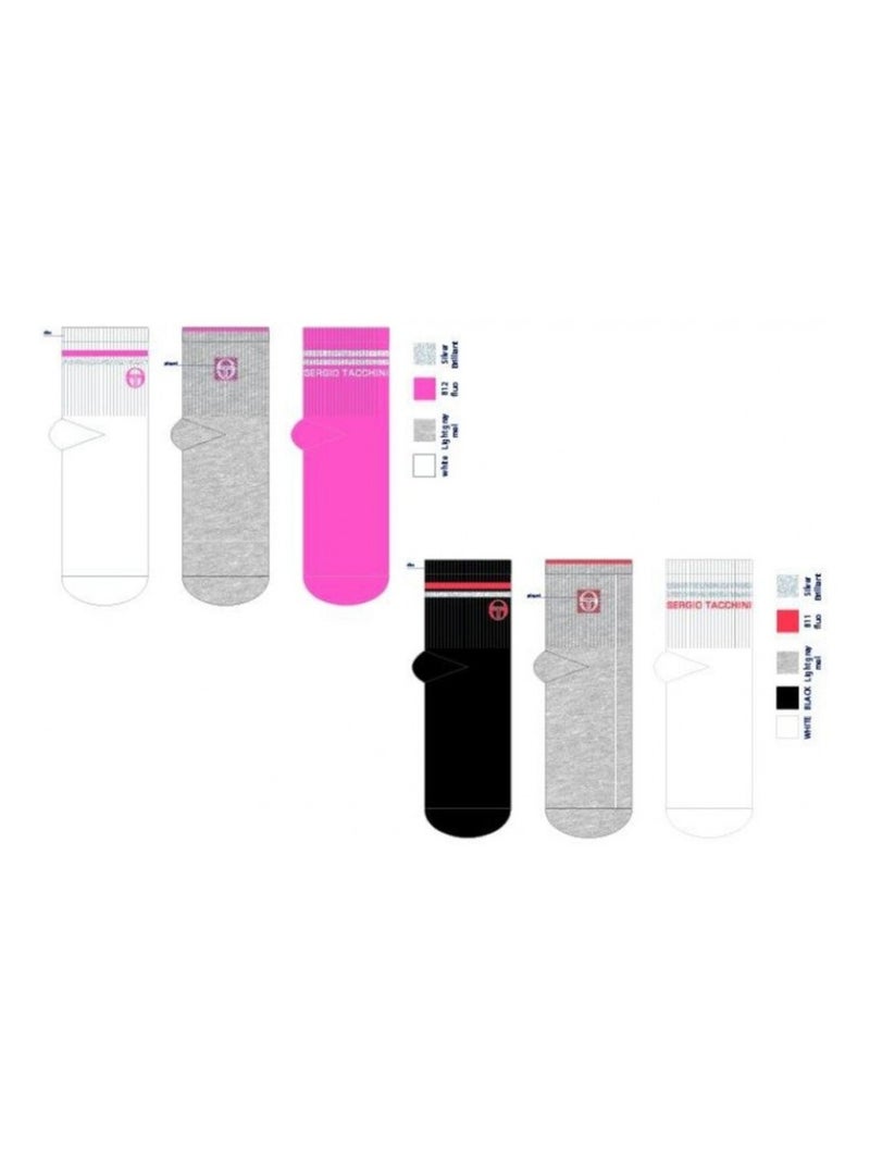 Meias Mulher QUARTER SERGIO TACCHINI - Pack de 12 Multicolorido - Kiabi