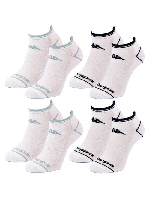 Meias Mulher SNEAKER KAPPA - Pack de 4 - Kiabi Meias Mulher SNEAKER KAPPA - Pack de 4 - Kiabi