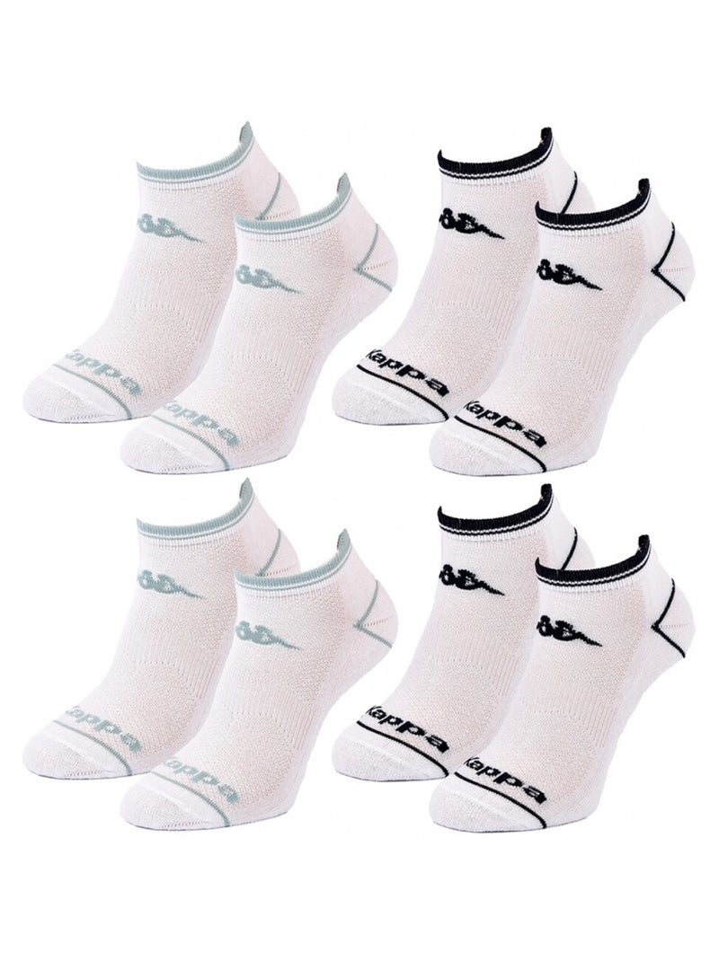 Meias Mulher SNEAKER KAPPA - Pack de 4 Branco - Kiabi