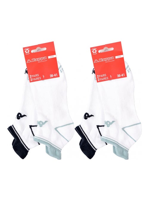 Meias Mulher SNEAKER KAPPA - Pack de 4 - Kiabi Meias Mulher SNEAKER KAPPA - Pack de 4 - Kiabi