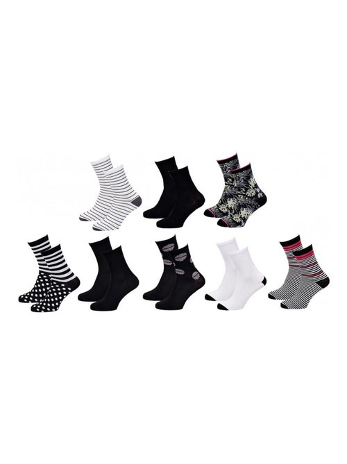 Meias Mulher TWINDAY - Pack de 8 - Kiabi Meias Mulher TWINDAY - Pack de 8 - Kiabi