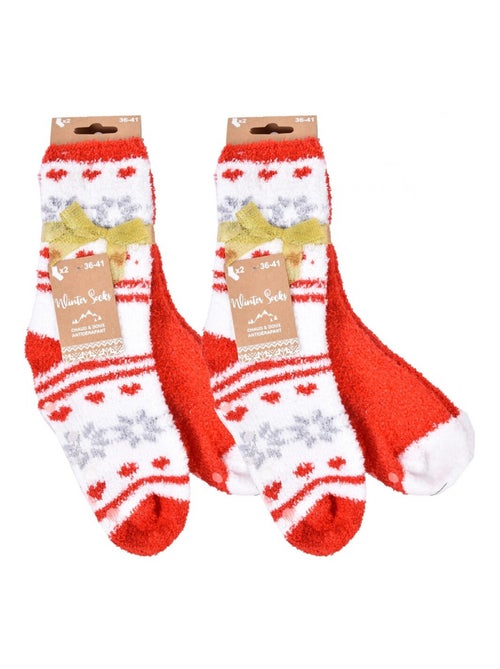 Meias Mulher WINTER SOCKS - Pack de 4 - Kiabi Meias Mulher WINTER SOCKS - Pack de 4 - Kiabi