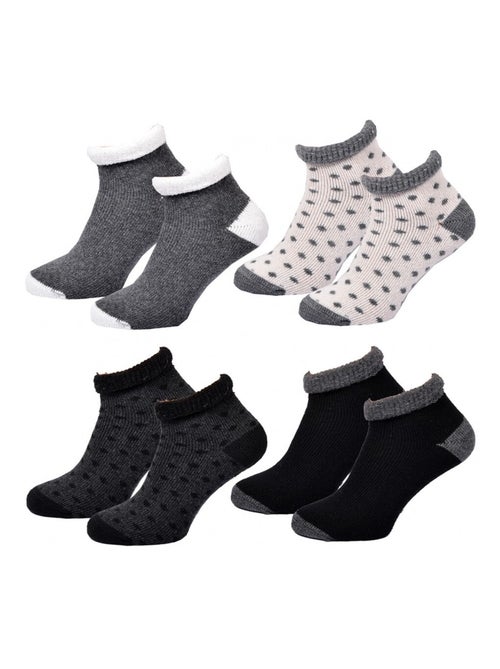 Meias Mulher WINTER SOCKS - Pack de 4 - Kiabi Meias Mulher WINTER SOCKS - Pack de 4 - Kiabi