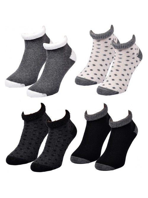 Meias Mulher WINTER SOCKS - Pack de 4 - Kiabi Meias Mulher WINTER SOCKS - Pack de 4 - Kiabi