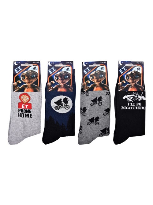 Meias Pack Homem E.T L'EXTRATERRESTRE - Pack de 4 - Kiabi Meias Pack Homem E.T L'EXTRATERRESTRE - Pack de 4 - Kiabi