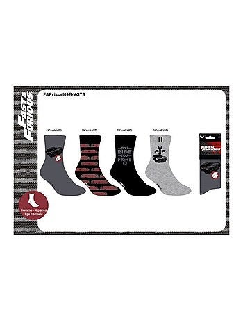 Meias Pack HOMEM FAST AND FURIOUS - Pack de 4