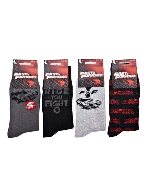 Meias Pack HOMEM FAST AND FURIOUS - Pack de 4 - Kiabi Meias Pack HOMEM FAST AND FURIOUS - Pack de 4 - Kiabi